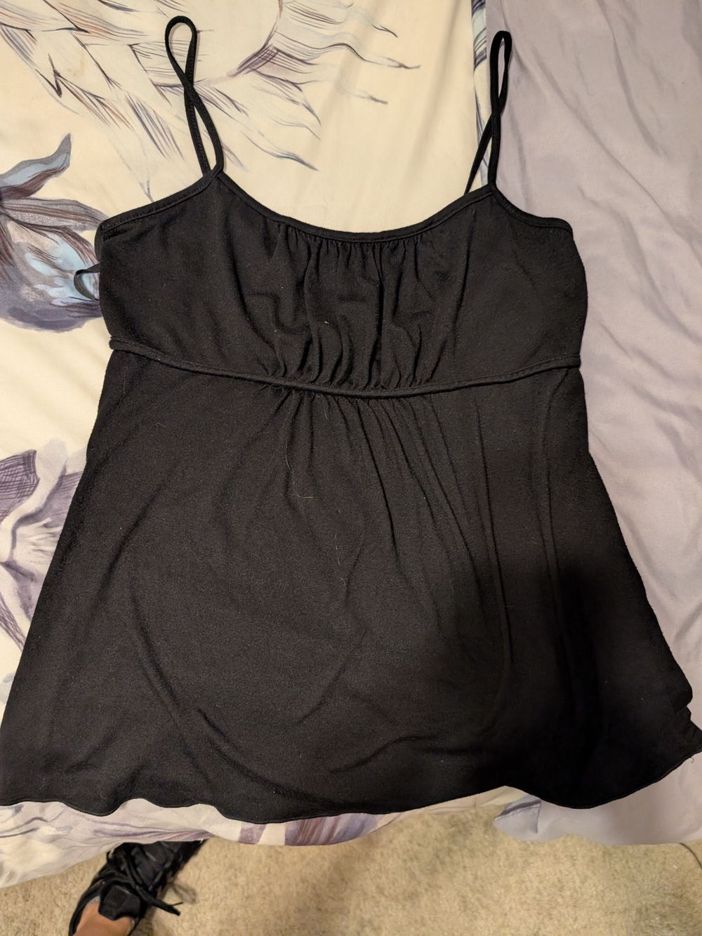 Women’s Black Spaghetti-Strap Tank Top